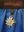 Schürze Hirsch im Rahmen Blau ohne Fuchsschweif