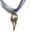 Trachtenschmuck BlaueTrachtenhalskette mit silberfarbenem Reh Kitz Anhänger