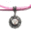 Trachtenschmuck Pinke Trachtenhalskette mit rose silbernem Reh Kitz Anhänger in Medaillon Optik
